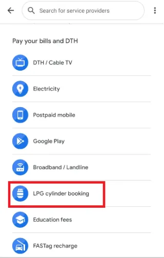 LPG Cylinder Booking