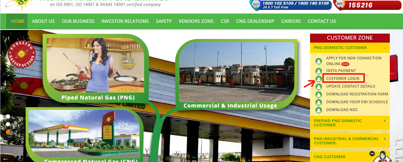 Indraprastha Gas New Customer Sign-Up