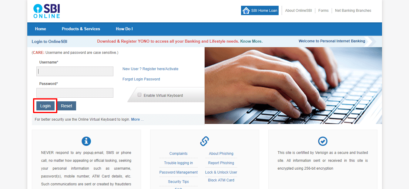 Personal Banking Section
