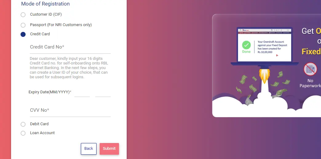 RBL Credit Card Net Banking