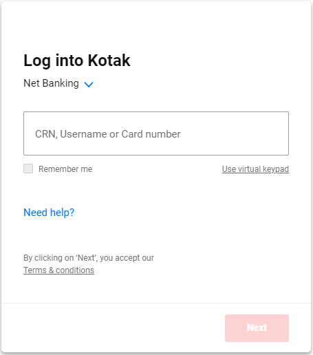 Address Change for Kotak Credit Card