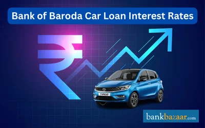 Infographic showing Bank of Baroda Car Loan Interest Rates