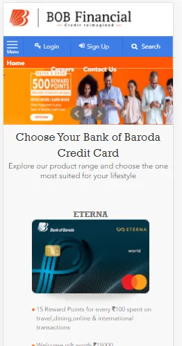 BOB Credit Card Status Online