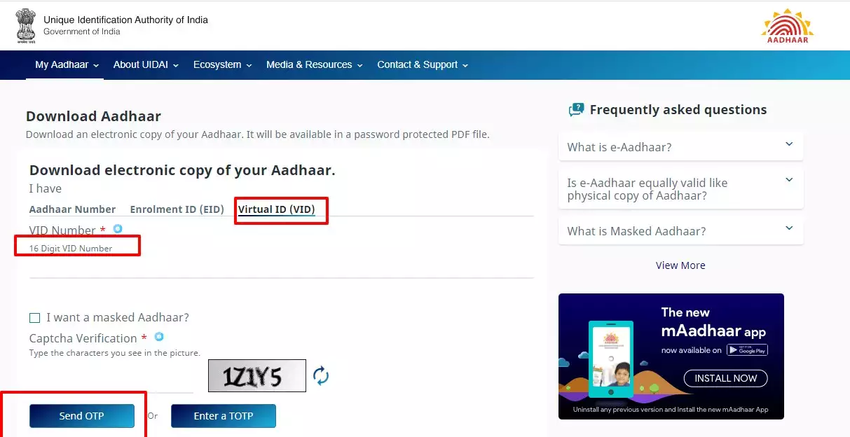 Aadhar Card Download – How to Print Aadhaar Card