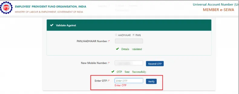 Enter OTP & Verify