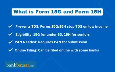 What is Form 15G and Form 15H  