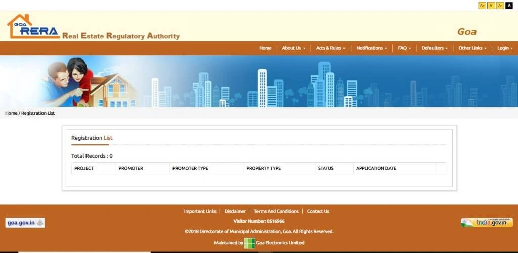 Select the registration type