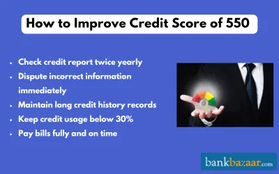 improve credit score of 550