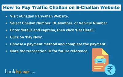 Steps to pay traffic challans through the e-challan website