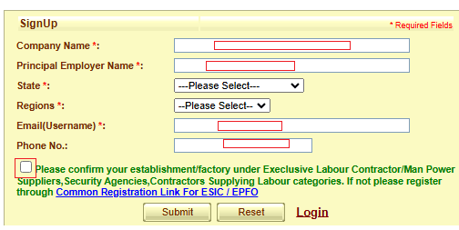 how to register on esic card
