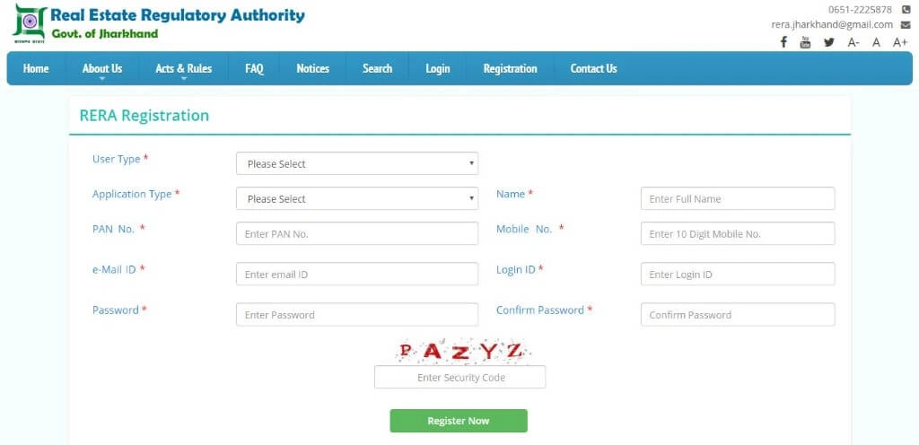 Click on Registration