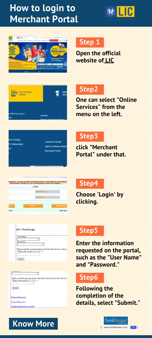 LIC Merchant Login