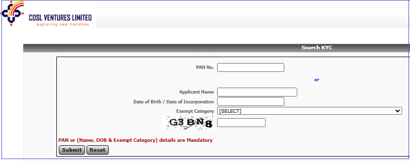 PAN Card Kyc Status