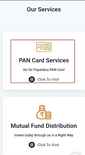 Pan Card Correction step1