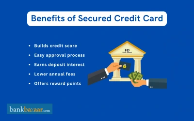 Secured credit card with deposit lock