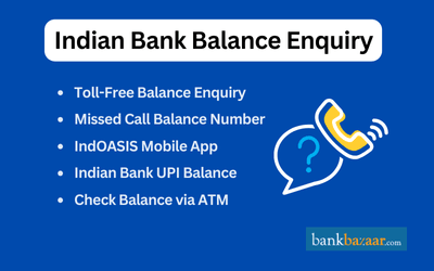 Indian Bank Balance Enquiry