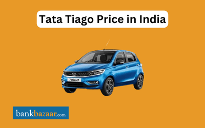 Image highlighting Tata Tiago car prices, specifications, and EMI options