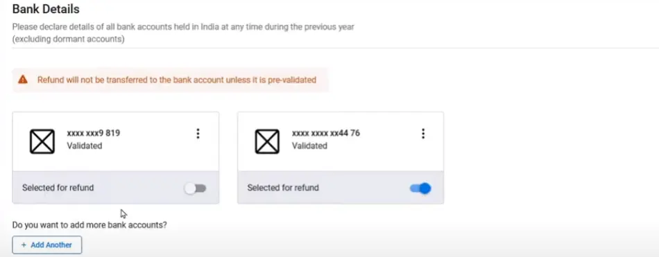 Validate your bank details